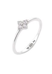 Elli DIAMONDS Pierścionek Zaręczynowy Damski Kwiatowy Diament Wyhodowany w Laboratorium Szlif Brylantowy Biały (0,14 ct) 925 Sterling Silver Ślubny Pi. Białe pierścionki Elli DIAMONDS, z diamentem, srebrne. Za 572.89 zł.