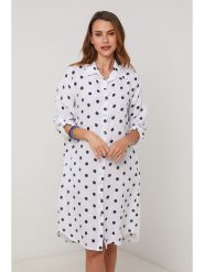 Lin Passion Lniana sukienka w kolorze białym rozmiar: 40/42. Białe sukienki Lin Passion, na co dzień, bez wzorów, ze lnu, klasyczne, bez kołnierzyka, bez ramiączek, midi, proste. Za 173.99 zł.