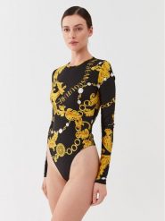 Versace Jeans Couture Body 75HAM221 Czarny Slim Fit. Czarne body Versace Jeans Couture, bez wzorów, z jeansu. Za 479.99 zł.