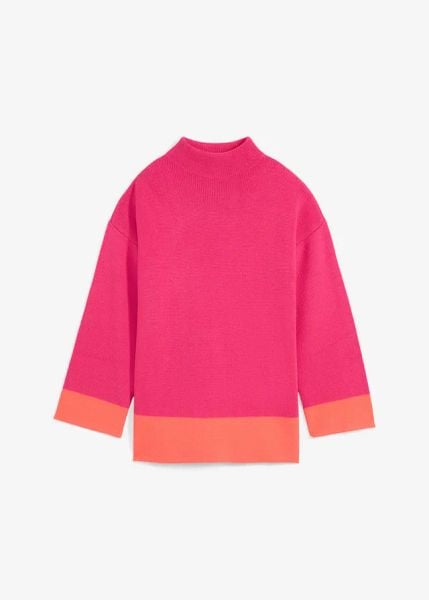 Sweter. Czerwone swetry bonprix, bez wzorów, z dzianiny, bez ramiączek. Za 117.99 zł.