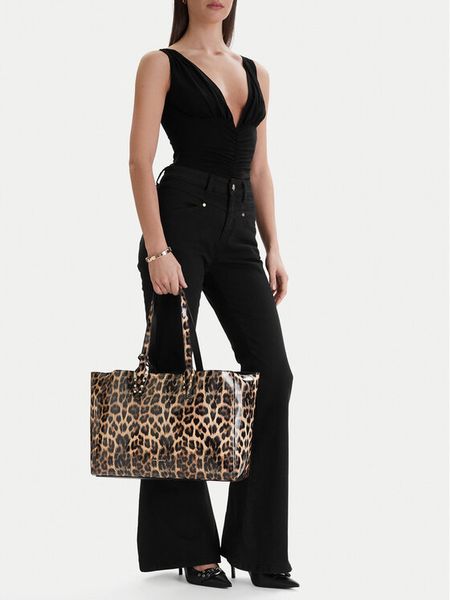 Eva Minge Torebka EO-ARIA-LDA8637 Beżowy. Brązowe shopper Eva Minge, bez wzorów, z materiału, bez dodatków. Za 140.99 zł.