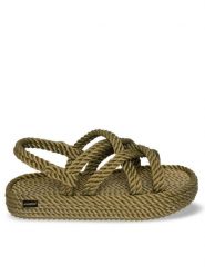 Bohonomad Sandały Bodrum Platform BOD.0011.PRS Khaki. Brązowe sandały Bohonomad, bez wzorów, z materiału, bez obcasa, na płaskiej podeszwie, bez zapięcia. Za 289.99 zł.