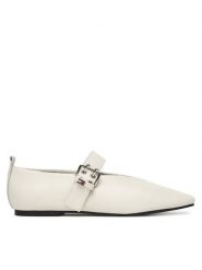 Tommy Jeans Baleriny Tjw Ballerina Buckle EN0EN03019 Biały. Białe baleriny Tommy Jeans, bez wzorów, z jeansu, bez obcasa. Za 489.99 zł.