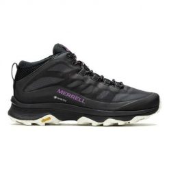 Buty trekkingowe damskie Merrell Moab Speed Mid Gtx. Czarne trekkingi Merrell, z materiału, trekkingowe. Za 793.00 zł.
