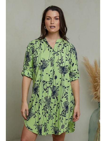 Curvy Lady Sukienka w kolorze zielonym rozmiar: 48/50. Zielone sukienki Curvy Lady, na co dzień, bez wzorów, klasyczne, bez kołnierzyka, bez ramiączek, midi, proste. Za 101.23 zł.