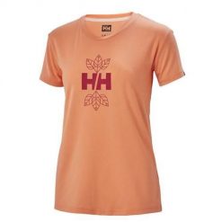Koszulka sportowa damska Helly Hansen Skog Graphic. Brązowe koszulki sportowe Helly Hansen, bez wzorów, bez ramiączek. Za 226.00 zł.