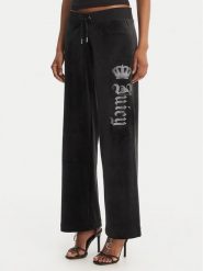 Juicy Couture Spodnie dresowe Gothic Crown JCBBJ126806 Czarny Straight Leg. Czarne spodnie dresowe Juicy Couture, xs, bez wzorów, z dresówki. Za 449.99 zł.