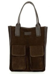 Shopperka skórzana zamszowa MARCO MAZZINI c. brązowa s131cc. Brązowe shopper bez wzorów, ze skóry, na ramię, zamszowe, bez dodatków. Za 449.00 zł.