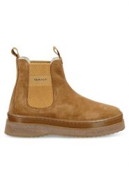 Gant Sztyblety 31553102 Brązowy. Brązowe botki GANT, bez wzorów, ze skóry, bez obcasa, na płaskiej podeszwie, bez zapięcia. Za 679.99 zł.