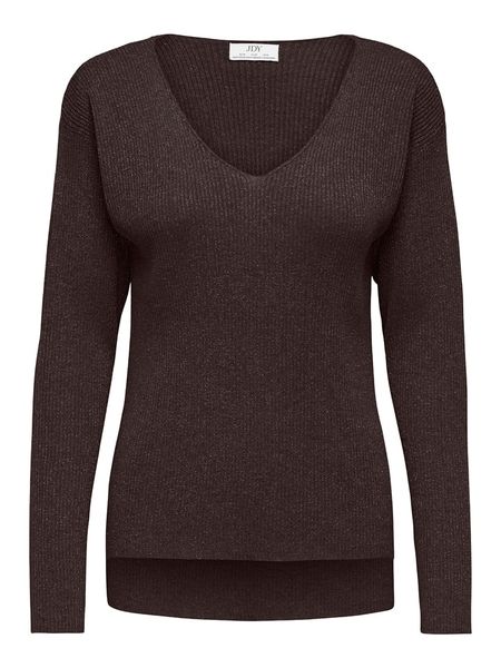 JDY Sweter "New" w kolorze brązowym rozmiar: S. Brązowe swetry JDY, s, bez wzorów, prążkowane, bez ramiączek. Za 124.95 zł.