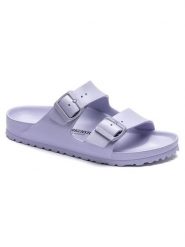 Birkenstock Klapki "Arizona" w kolorze fioletowym rozmiar: 37. Różowe klapki Birkenstock, bez wzorów, z otwartym noskiem, bez obcasa. Za 215.71 zł.