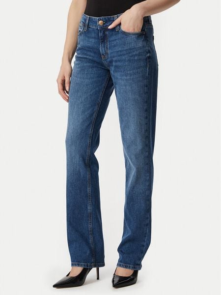 Guess Jeansy W6YAJD D1655 Niebieski Straight Leg. Niebieskie jeansy Guess, z aplikacjami. Za 434.99 zł.