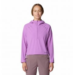 Bluza damska z kapturem Mountain Hardwear Sunshield™. Fioletowe bluzy Mountain Hardwear, bez wzorów, z kapturem. Za 417.50 zł.