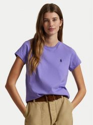 Polo Ralph Lauren T-Shirt 211898698030 Fioletowy Regular Fit. Fioletowe koszulki polo Polo Ralph Lauren, xs, bez wzorów, z bawełny, bez kołnierzyka, bez ramiączek. Za 329.99 zł.