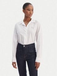 Guess Body W6RH61 WJ782 Biały Regular Fit. Białe body Guess, s, z aplikacjami, z syntetyku. Za 439.99 zł.