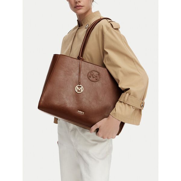 Torebka MEXX. Brązowe shopper Mexx, bez wzorów, bez dodatków. Za 229.99 zł.