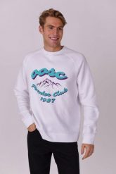 Bluza Powder Club. Białe bluzy OOSC, m, bez wzorów, z bawełny, bez kaptura. Za 294.99 zł.