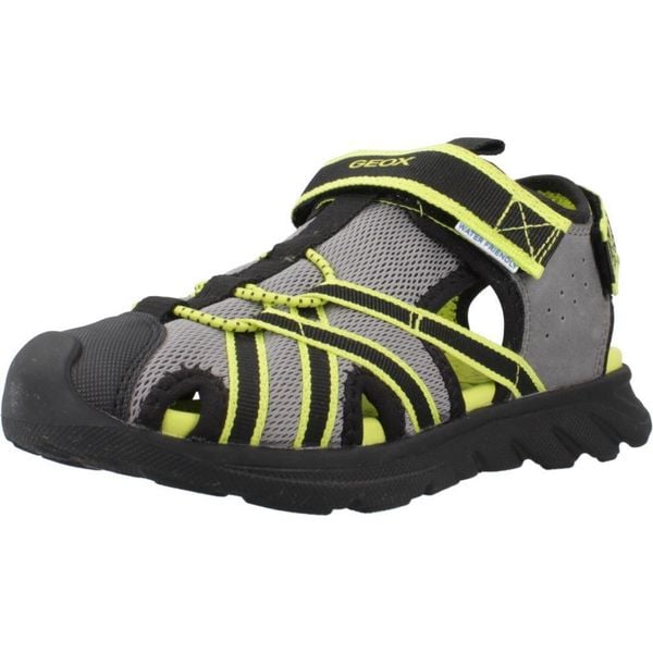 Sandały GEOX J SANDAL AIRADYUM BO Szary. Szare sandały Geox, bez wzorów, z syntetyku, bez obcasa, bez zapięcia. Za 277.50 zł.