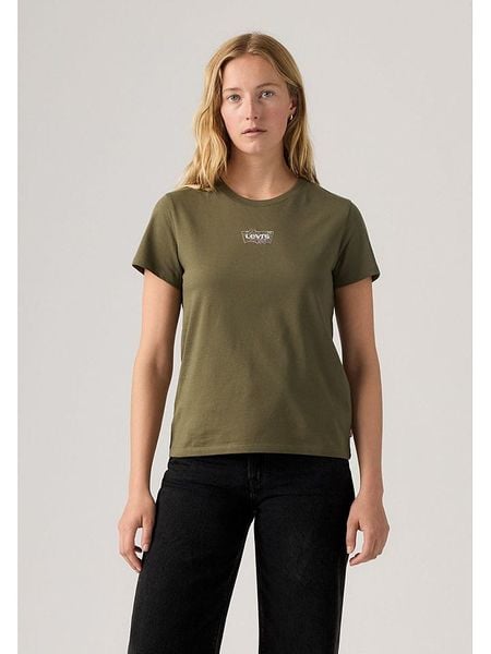 Levi's Koszulka w kolorze khaki rozmiar: XL. Brązowe bluzki Levi's®, s, bez wzorów, z bawełny, bez kołnierzyka, bez ramiączek. Za 68.95 zł.