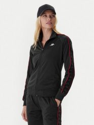 Kappa Bluza 301PSC0 Czarny Slim Fit. Czarne bluzy Kappa, m, bez wzorów, z syntetyku, bez kaptura. Za 169.99 zł.
