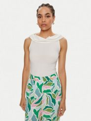 JJXX Bluzka Saga 12273790 Biały Slim Fit. Białe bluzki JJXX, l, bez wzorów, z syntetyku, bez kołnierzyka, bez ramiączek. Za 89.99 zł.