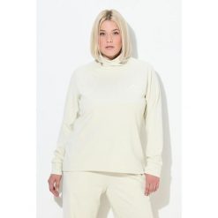 Damskie Bluza stójka długi rękaw otwory na kciuki antybakteryjna. Brązowe bluzy sportowe Ulla Popken, plus size, bez wzorów, z elastanu, bez kaptura. Za 279.99 zł.