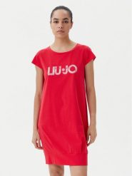 Liu Jo Beachwear Sukienka codzienna VA5194 JS003 Czerwony Regular Fit. Czerwone sukienki Liu Jo Beachwear, na co dzień, l, bez wzorów, z bawełny, bez kołnierzyka, bez ramiączek, proste. Za 319.99 zł.