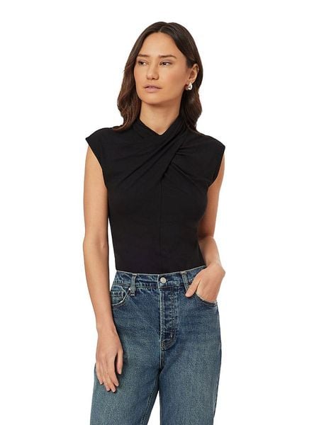 Scotch & Soda Bluzka w kolorze czarnym rozmiar: M. Czarne bluzki Scotch & Soda, m, bez wzorów, bez kołnierzyka, bez ramiączek. Za 114.95 zł.