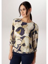 Aniston Bluzka w kolorze beżowo-czarnym rozmiar: 38. Brązowe bluzki Aniston, bez wzorów, bez kołnierzyka, bez ramiączek. Za 173.99 zł.