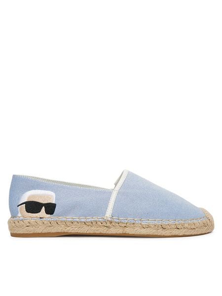 KARL LAGERFELD Espadryle Kamini KL80111G Błękitny. Niebieskie espadryle KARL LAGERFELD, bez wzorów, z materiału, bez obcasa, bez zapięcia. Za 366.99 zł.
