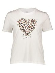 ONLY Koszulka w kolorze białym rozmiar: XL. Białe bluzki Only, xl, bez wzorów, z bawełny, bez kołnierzyka, bez ramiączek. Za 43.99 zł.