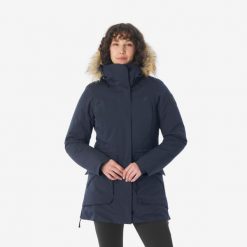 Parka turystyczna damska zimowa Quechua NH900 -20°C wodoodporna. Niebieskie parki QUECHUA, na zimę, m, z syntetyku, sportowe, bez kaptura. Za 499.99 zł.