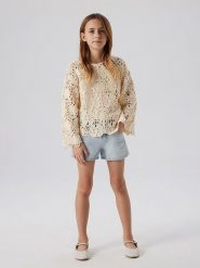 Name it Szorty dżinsowe - Slim fit - w kolorze błękitnym rozmiar: 116. Niebieskie szorty Name it, z aplikacjami, klasyczne. Za 65.85 zł.