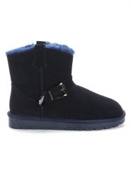NICEBAY Skórzane botki zimowe "Wissal" w kolorze granatowym rozmiar: 39. Niebieskie botki NICEBAY, na zimę, bez wzorów, z materiału, bez obcasa, bez zapięcia. Za 186.18 zł.