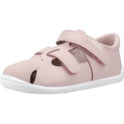 Sandały TITANITOS L500 RICARDO Rose. Czerwone sandały TITANITOS, bez wzorów, ze skóry, bez obcasa, bez zapięcia. Za 215.99 zł.