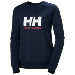 Damska bluza z okrągłym dekoltem Helly Hansen 2.0. Niebieskie bluzy sportowe Helly Hansen, bez wzorów, bez kaptura. W wyprzedaży za 283.00 zł.