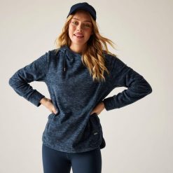 Bluza damska z kapturem Mayse. Niebieskie bluzy sportowe Regatta, bez wzorów, z bawełny, z kapturem. Za 169.99 zł.