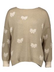 Miss goodlife Sweter w kolorze beżowym rozmiar: XL. Brązowe swetry miss goodlife, xl, bez wzorów, z wełny, bez ramiączek. Za 123.25 zł.