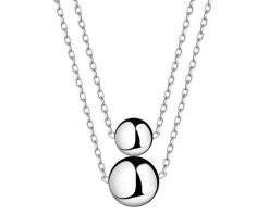 Naszyjnik srebrny - kulki. Szare naszyjniki Apart, srebrne. Za 319.00 zł.