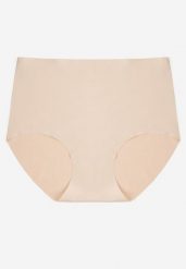 Beżowe Majtki Bezszwowe Typu Figi z Wysokim Stanem Doliressa. Brązowe figi Born2be, plus size, bez wzorów, z jeansu. Za 9.99 zł.