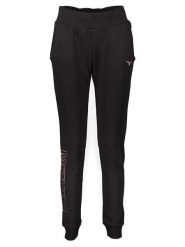 Mizuno Spodnie dresowe "Mizuno" w kolorze czarno-fioletowym rozmiar: XS. Czarne spodnie dresowe Mizuno, xs, bez wzorów, z dresówki. Za 145.45 zł.