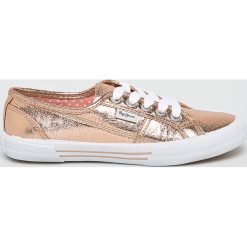 Pepe Jeans - Tenisówki Aberlady Met 18. Żółte trampki Pepe Jeans, bez wzorów, z gumy, bez zapięcia. W wyprzedaży za 159.90 zł.