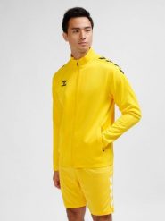 Bluza dresowa zapinana na zamek błyskawiczny Hummel Core XK. Brązowe bluzy Hummel, s, bez wzorów, z dresówki, bez kaptura. Za 182.20 zł.