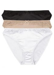 Figi z koronką (3 pary). Czarne figi bonprix, z aplikacjami, z koronki. Za 67.99 zł.