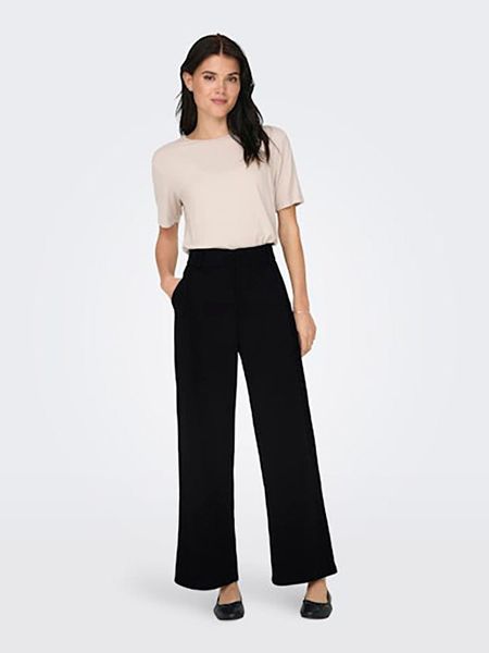 JDY Spodnie w kolorze czarnym rozmiar: XL/L32. Czarne spodnie materiałowe JDY, l, bez wzorów, z materiału, z podwyższonym stanem. Za 69.42 zł.