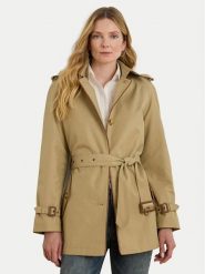 LAUREN RALPH LAUREN Trencz 297979525001 Beżowy Regular Fit. Brązowe płaszcze Lauren Ralph Lauren, xl, bez wzorów, z bawełny, bez kaptura. Za 1,299.00 zł.