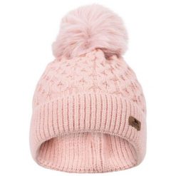 Czapka Beanie Damska Freja Pom Pom. Czerwone czapki Trespass, bez wzorów. Za 67.99 zł.