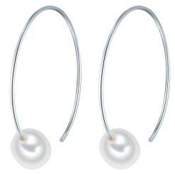 Valero Pearls Kolczyki wiszące z perłą srebro wysokiej próby Perła hodowlana słodkowodna srebrny 1 ct Damski. Szare kolczyki Valero Pearls, z perłą, srebrne. Za 258.99 zł.