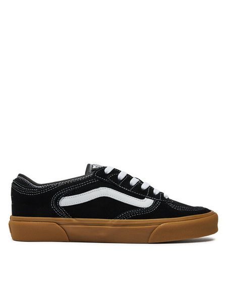 Vans Tenisówki Rowley Classic VN0A4BTT9X11 Czarny. Czarne trampki Vans, bez wzorów, ze skóry, bez zapięcia. Za 219.99 zł.