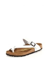 Comfortfusse Skórzane japonki w kolorze białym rozmiar: 41. Białe klapki Comfortfüße, bez wzorów, z otwartym noskiem, bez obcasa. Za 224.95 zł.